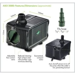 Blagdon 2000 Auto Shut-Off Water Feature Pump 8 Blagdon 2000 Auto Shut-Off Water Feature Pump -Garden Care Store 5015368052931 3