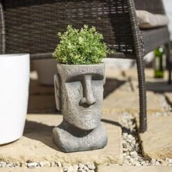 La Hacienda 26cm Resin Easter Island Head Planter -Garden Care Store 5055025558239 3