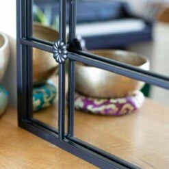 La Hacienda 100cm Black Arched Arundel Indoor/Outdoor Mirror -Garden Care Store 5055025559083 3