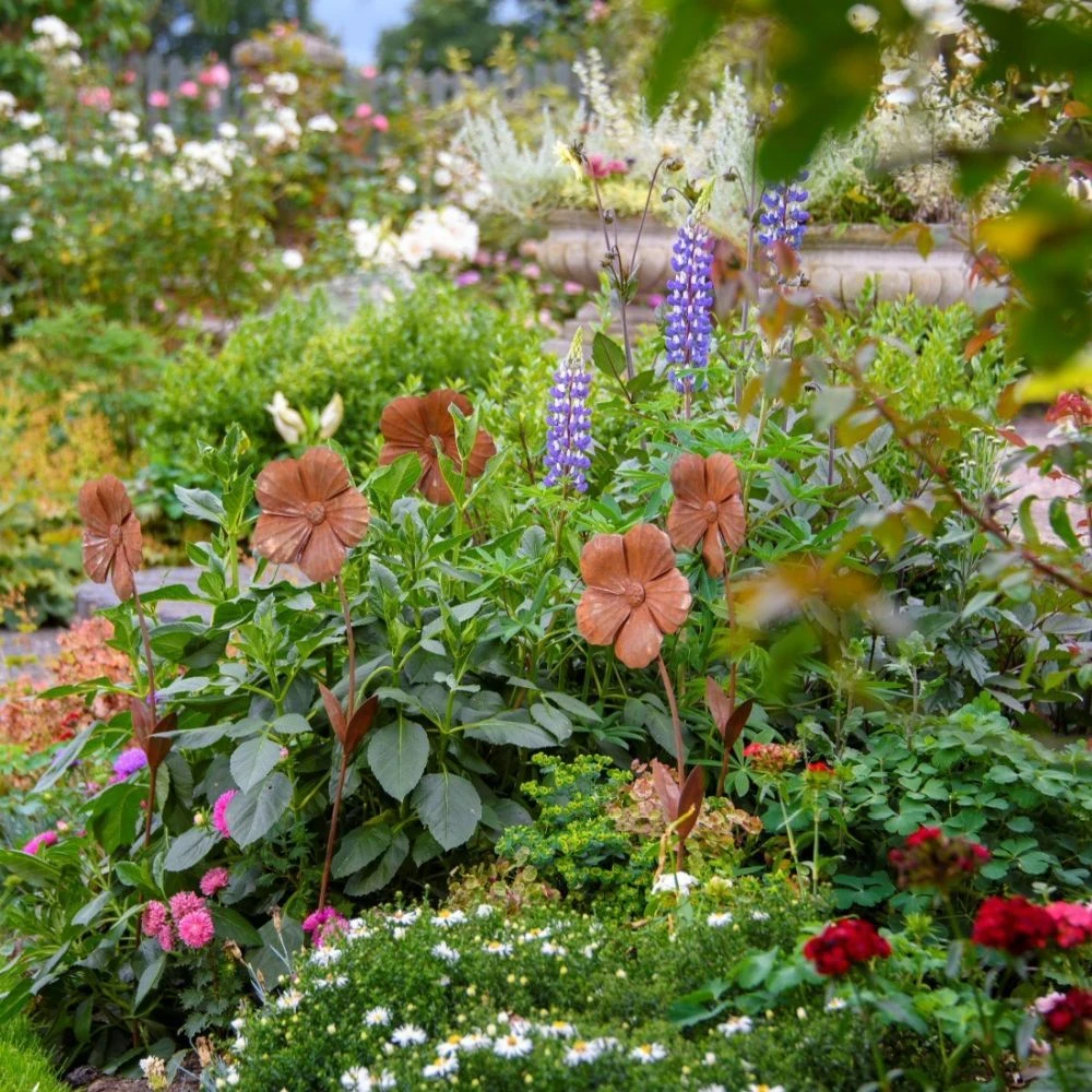 Wilstone 127cm Iron Poppy Flower Garden 2 Wilstone 127cm Iron Poppy Flower Garden - Image 2