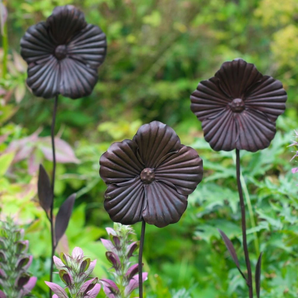 Wilstone 127cm Iron Poppy Flower Garden 3 Wilstone 127cm Iron Poppy Flower Garden - Image 3