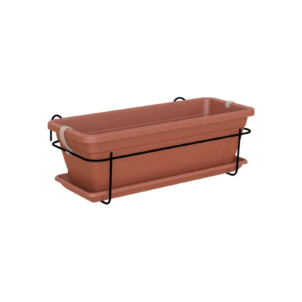 Artevasi 40cm Terracotta Venezia Plant Box Balcony Kit 1 Artevasi 40cm Terracotta Venezia Plant Box Balcony Kit