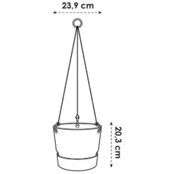 Elho 24cm Leaf Green Greenville Hanging Basket Planter -Garden Care Store 8711904332440 3