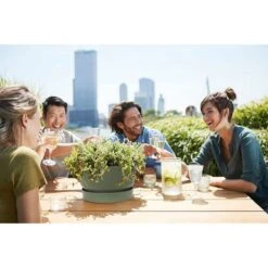 Elho 33cm Leaf Green Greenville Bowl Planter 9 Elho 33cm Leaf Green Greenville Bowl Planter -Garden Care Store 8711904332464 5